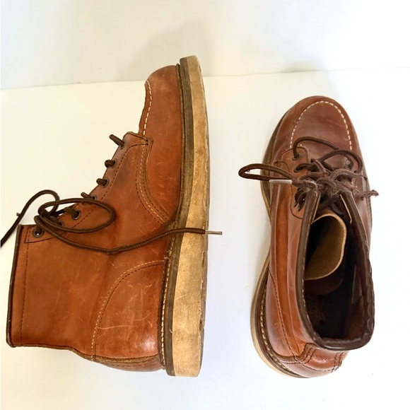 Red Wing 100th Anniversary Moc Toe Limited Edition Boots Sz 8.5 USA Leather - Picture 10 of 13